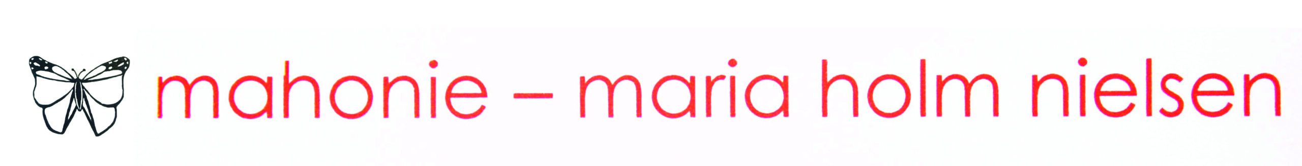 Logo mahonie - maria holm nielsen
